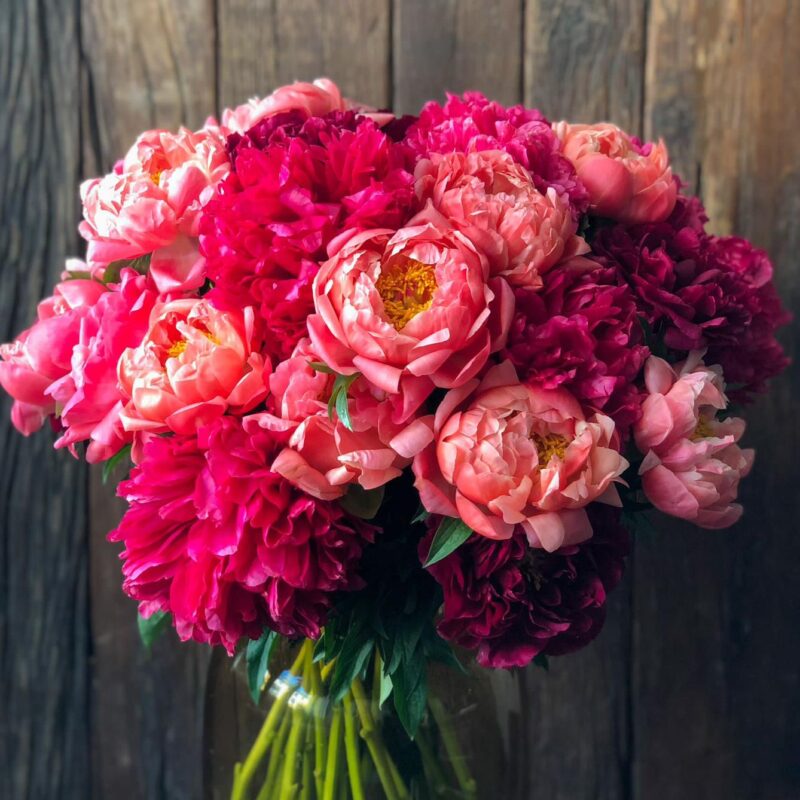 Bouquet of roses peonies